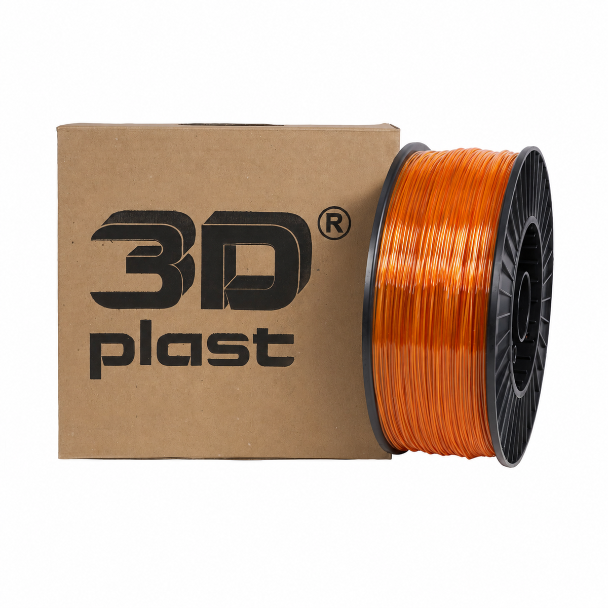 3DPlast PLA Filament 1.75 mm, 3 kg – Transparent Orange – image 1