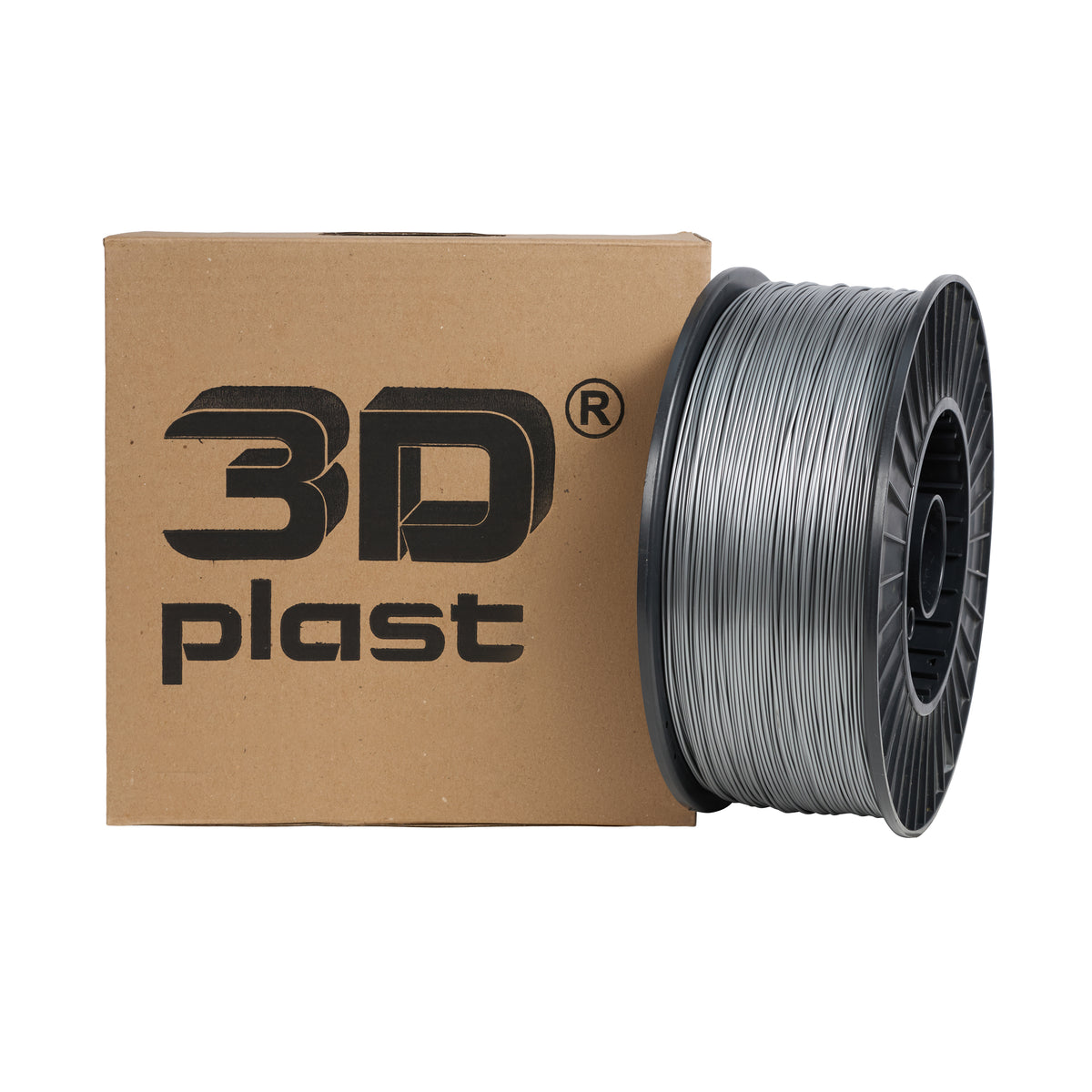 3DPlast PLA Filament 1.75 mm, 3 kg – Metallic Gray – image 1