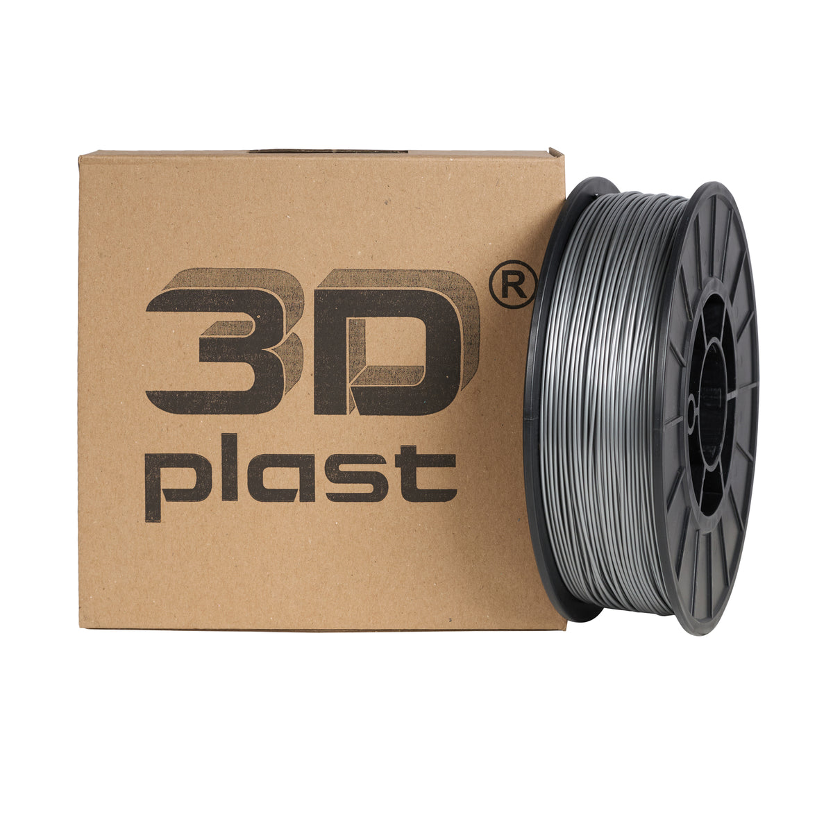 3DPlast PLA Filament 1.75 mm, 0.85 kg – Metallic Gray – image 1