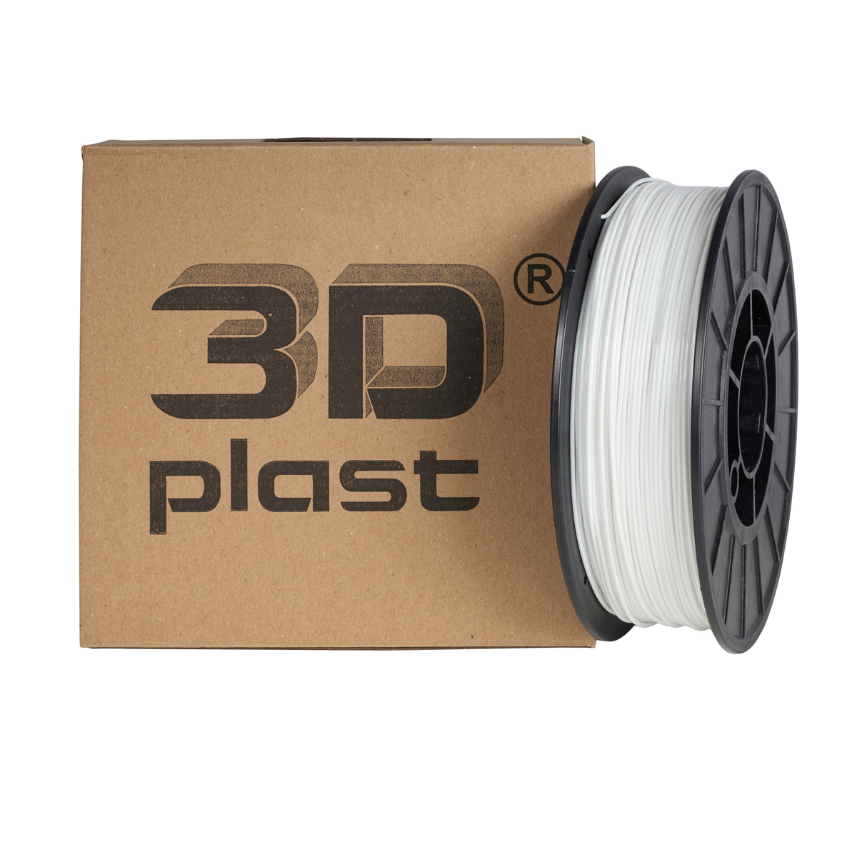 3DPlast PLA Filament 1.75 mm, 0.85 kg – White – image 1